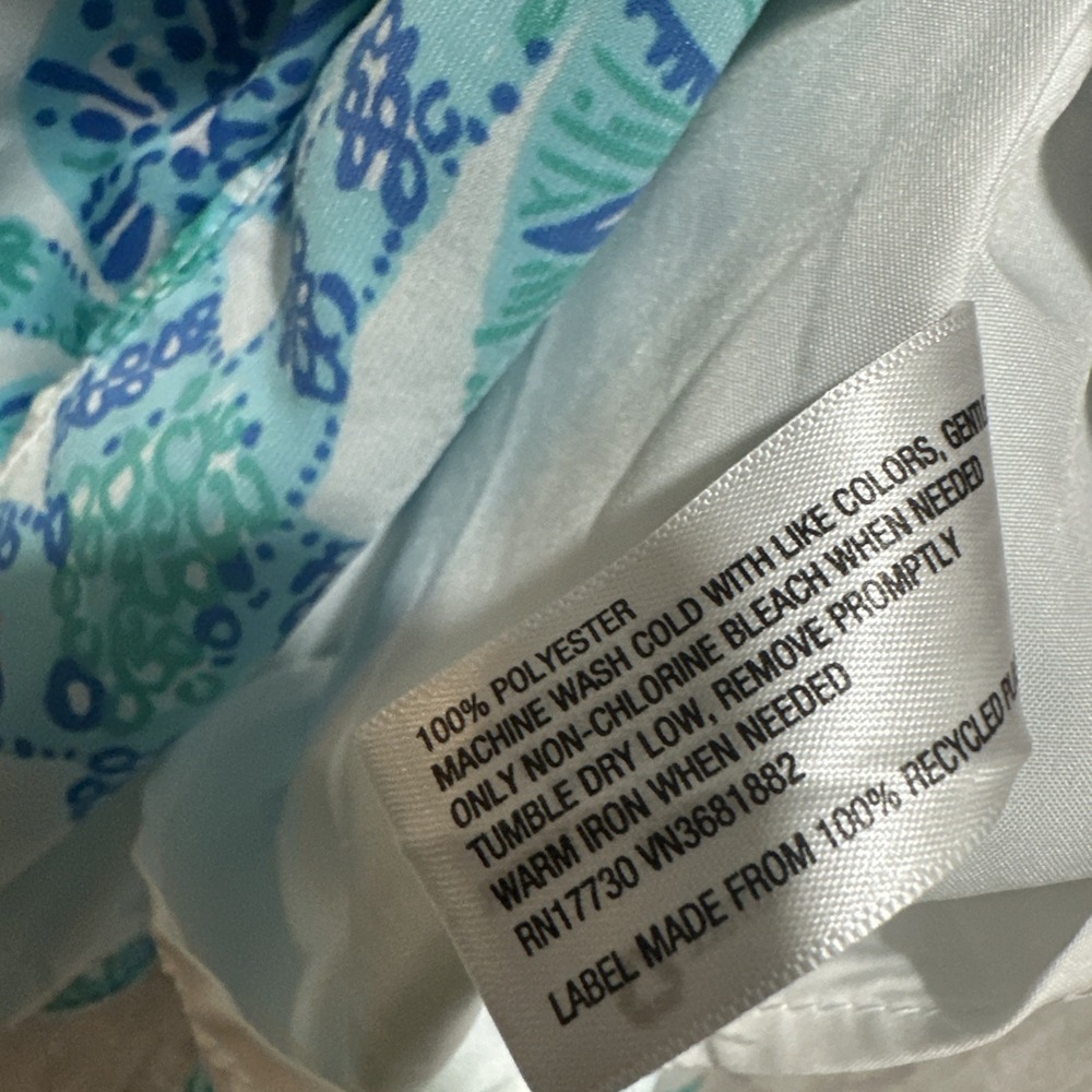 Lilly‎ Pulitzer Halter Top M Blue Green Starfish Sand Dollar Braided Rope Strap - Picture 5 of 7